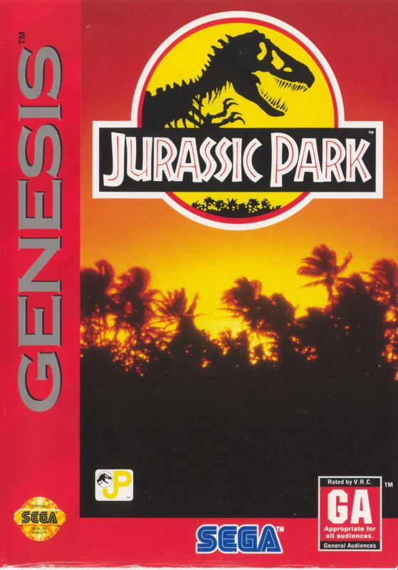 Jurassic Park box art for Sega Mega Drive